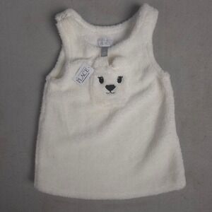 The Children's Place Girls Sleeveless Polar Bear Faux Fur Dress Size 3T NWT